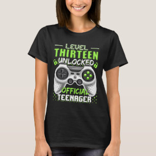 Camiseta Jogo de vídeo oficial do adolescente 13t desbloque