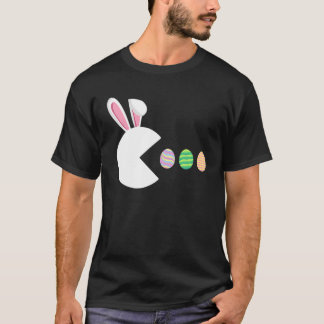 Camiseta Jogo de Vídeo Ovos Páscoas Crianças Jogadoras Home