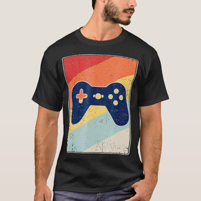 Camiseta Jogo de Vídeo Retroativo Jogos de Vintage Gaming e (Frente)