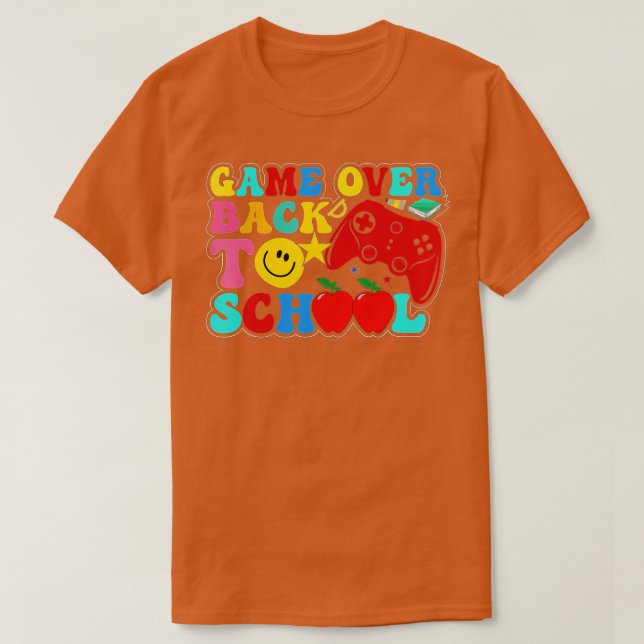 Camiseta Jogo de volta ao professor universitário ou estuda (Frente do Design)