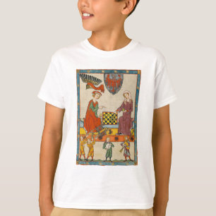 Camiseta Jogo de Xadrez do Codex Manesse do Século XIV