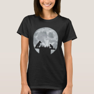 Camiseta Jogo de Xadrez Engraçado de Cachorro e Gato Jogado