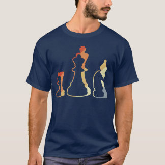 Camiseta Jogo de xadrez vintage garota engraçada