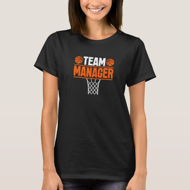 Camiseta Jogo Desportivo do Gerente de Equipe de Basquete (Frente)