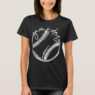 Camiseta Jogo Dia de Baseball Vida Softball com Bleball