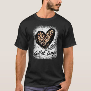 Camiseta Jogo Dia de Futebol Leopardo Imprime Estilo Cardía