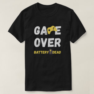 Camiseta Jogo Divertido Bateria Morta Arte