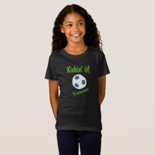 Camiseta Jogo Divertido - Jogadora de Futebol Personalizada