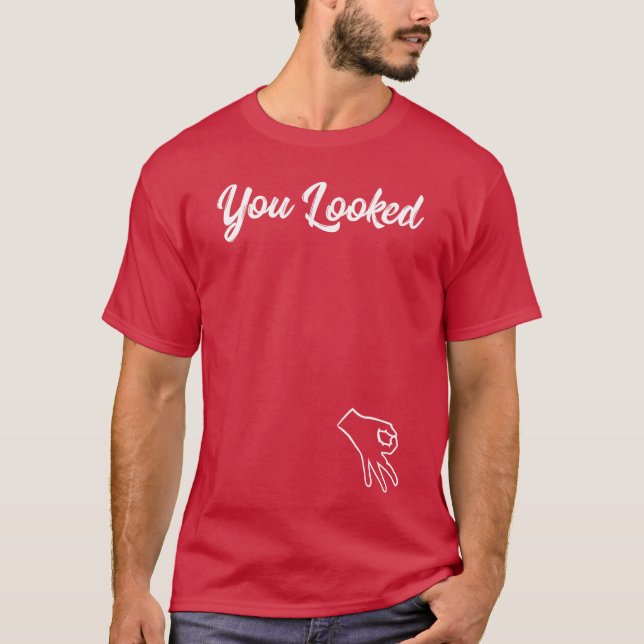 Camiseta Jogo do Círculo de Dedos Divertido Fez Você Olhar  (Frente)
