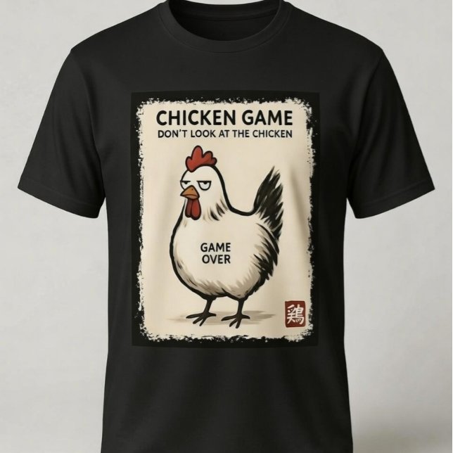 Camiseta Jogo do Frango – Não Olhe para o Frango Engraçado (Criador carregado)