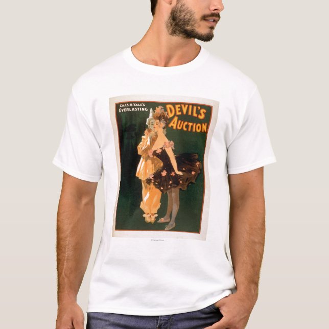 Camiseta Jogo do leilão do diabo eterno de Yale (Frente)