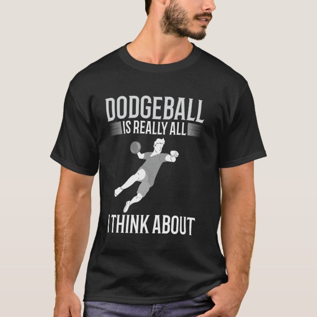 Camiseta Jogo Dodgeball Engraçado Esporte Jogando Bola (Frente)