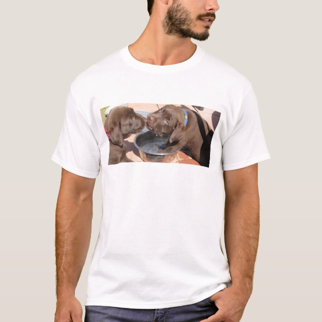 Camiseta Jogo dos filhotes de cachorro de Labrador do (Frente)