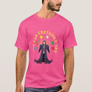 Camiseta Jogo Engraçado D20 Dice Skeleton Witchcraft Nerdy 