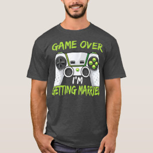 Camiseta Jogo Engraçado de Despedida de Solteiro Acabou Est