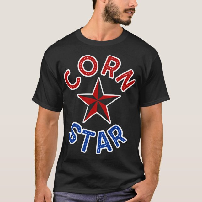 Camiseta Jogo engraçado do quintal de Cornhole Cornstar (Frente)
