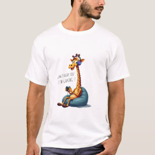 Camiseta Jogo Engraçado Gamer Giraffe Jogos Para Jogo De Ho
