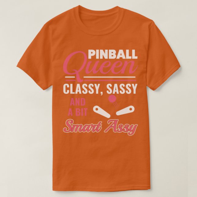 Camiseta Jogo Engraçado Pinball Jogador Arcade Mulheres (Frente do Design)