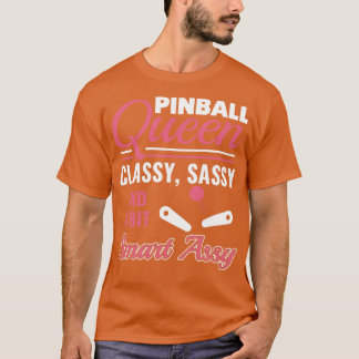 Camiseta Jogo Engraçado Pinball Jogador Arcade Mulheres