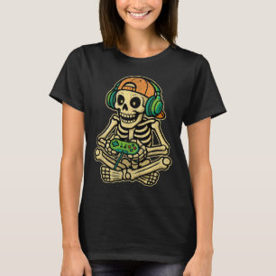 Camiseta Jogo Engraçado Skeleton Jovens Jovens Jovens Jogos