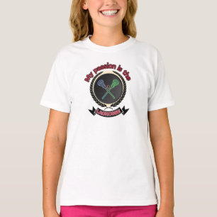 Camiseta Jogo Esportivo de Passão de Bola Cruzada Lacrosse