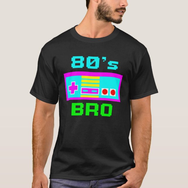 Camiseta Jogo Gamer Nostalgia Throwback dos anos 80 (Frente)