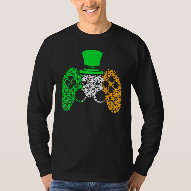 Camiseta Jogo Gamer Para Meninos Dia de São Patrício De Sha (Frente)