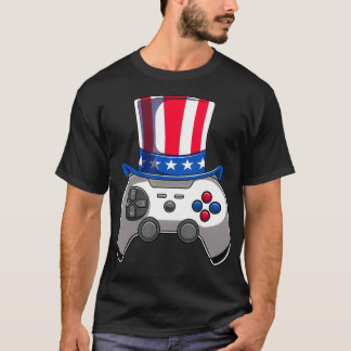 Camiseta Jogo Gamerica Vídeo Tio Sam 4 De Julho Meninos Ame