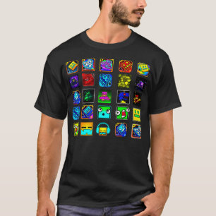 Camiseta Jogo Geométrico do cheio Oferece Parto Gráfico Eng