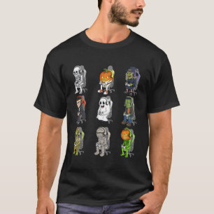 Camiseta Jogo Halloween Skeleton Gamer Zombie