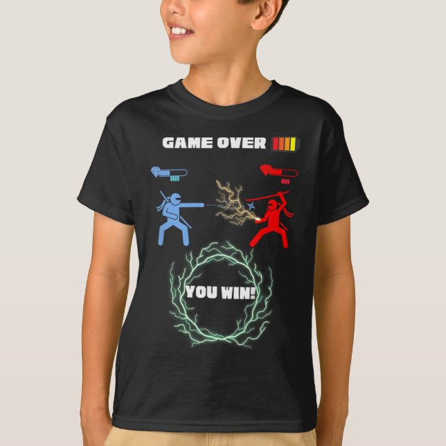 Camiseta Jogo infantil sobre jogo de vídeo (Frente)