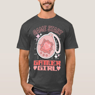 Camiseta Jogo Iniciar Jogo Gamer Girl Retro E Pet Game Vint