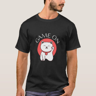 Camiseta Jogo Japonês sobre Charme de Gato - Boa Jogada