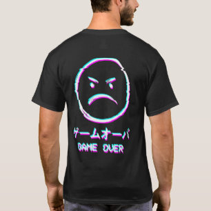 Camiseta Jogo Japonês Sobre O Vaporwave Aesético Angry