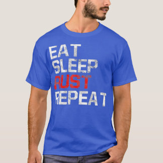 Camiseta Jogo Memória engraçada EAT SLEEP RAID REPEAT Jogo