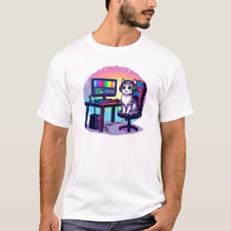Camiseta Jogo "Meow-ver" - Vibes de Jogadores de Gato de Pi