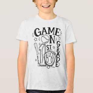 Camiseta Jogo na 1ª série Baseball Primeiro Dia de Aula
