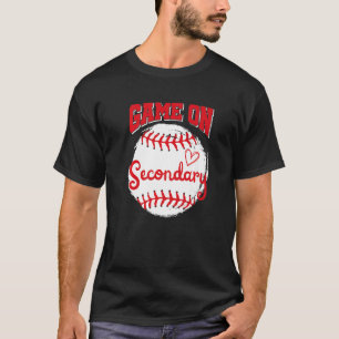 Camiseta Jogo No Baseball Secundário De Volta À Escola
