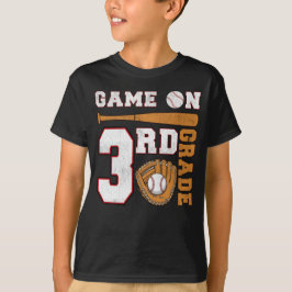 Camiseta Jogo no basebol do 3º ano de volta à escola