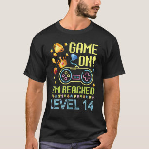 Camiseta Jogo no Nível 14 Anos - Bo de Aniversário