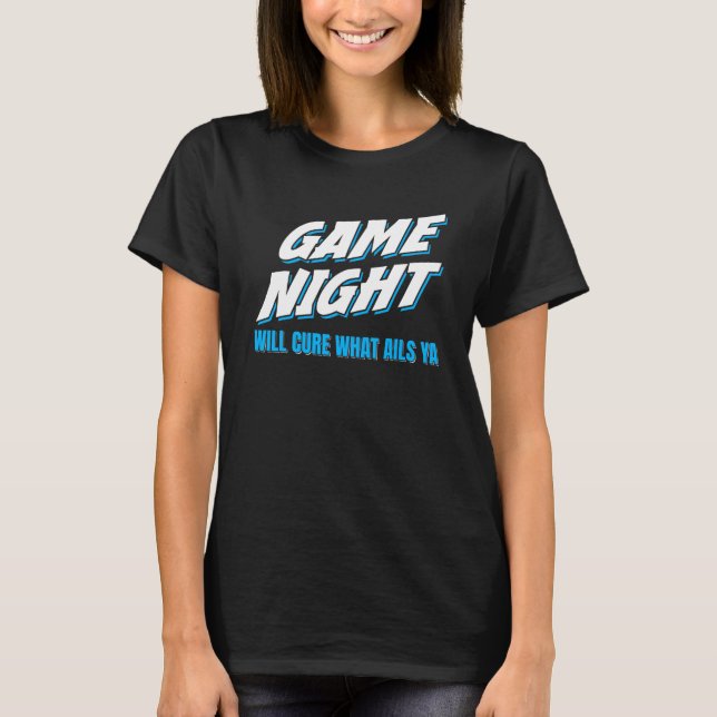Camiseta Jogo Noite de Conselho Jogo Família Trivia Game Sh (Frente)