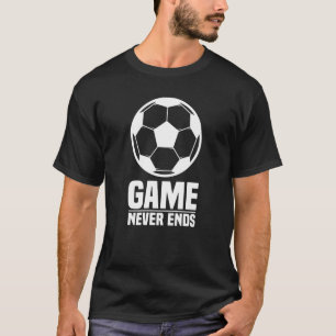 Camiseta Jogo Nunca Termina bola de futebol Design amando f