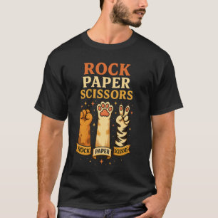 Camiseta Jogo Pedra Papel Tesoura Patas de Gato Arte Divert
