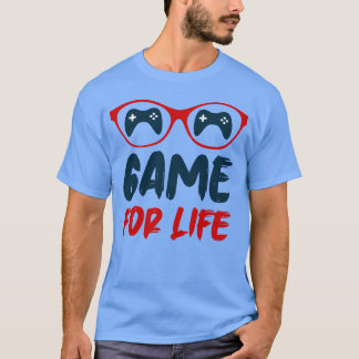 Camiseta Jogo pela vida Jogo Jogador de Vídeo Jogo Jogo Jog