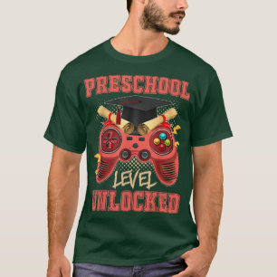 Camiseta Jogo Pré-Escolar Nível Desbloqueado Jogo de Vídeo 
