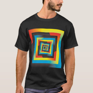 Camiseta jogo quadrado cor pastel
