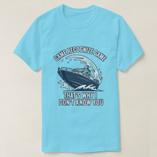 Camiseta Jogo Reconhece Jogo Gráfico de Embarcações Pesca
