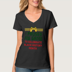 Camiseta Jogo Retro Eu Pausei Meu Jogo Para Celebrar O Negr
