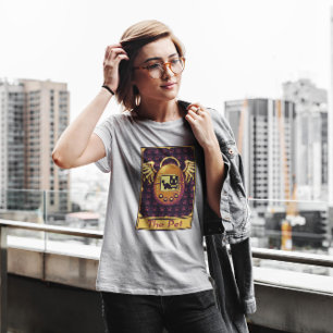 Camiseta Jogo Retroativo de Cartão Tarot Pixel