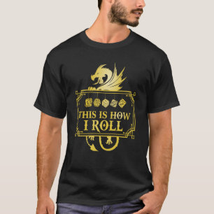 Camiseta Jogo RPG Dragão D20 É ASSIM QUE EU ROLO
